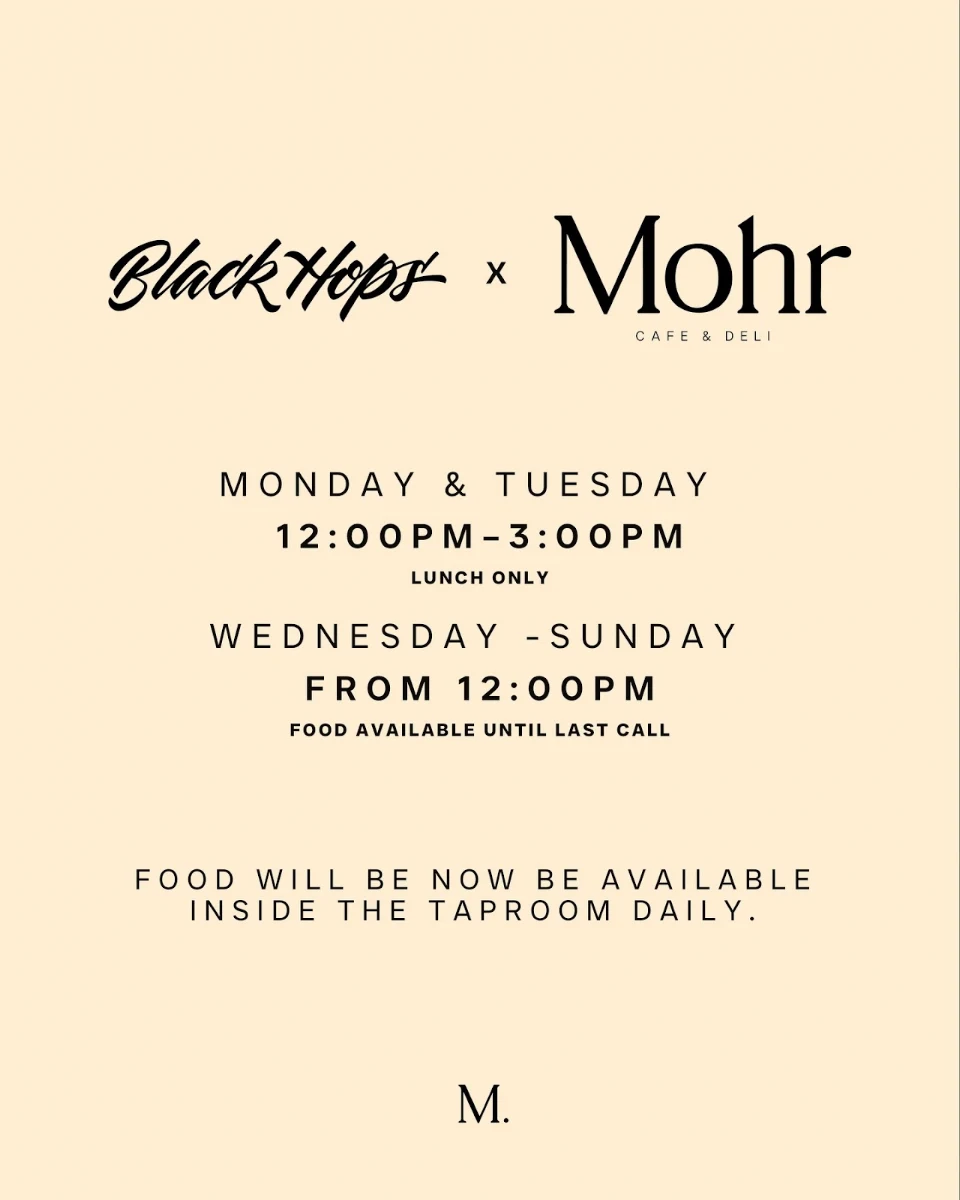 Menu, Mohr Cafe & Deli