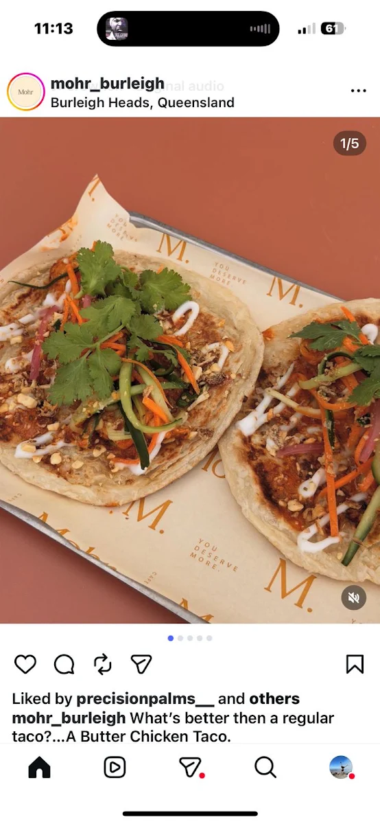 Menu, Mohr Cafe & Deli