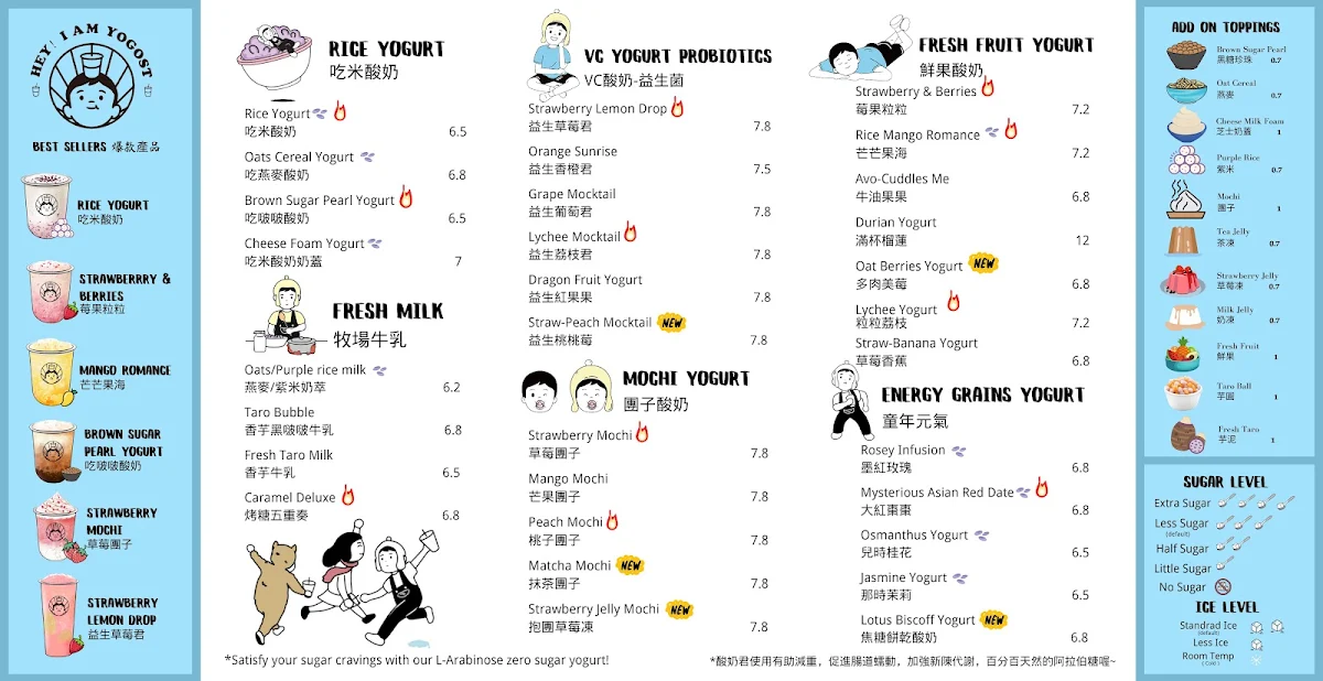 Menu, Hey! I am Yogost