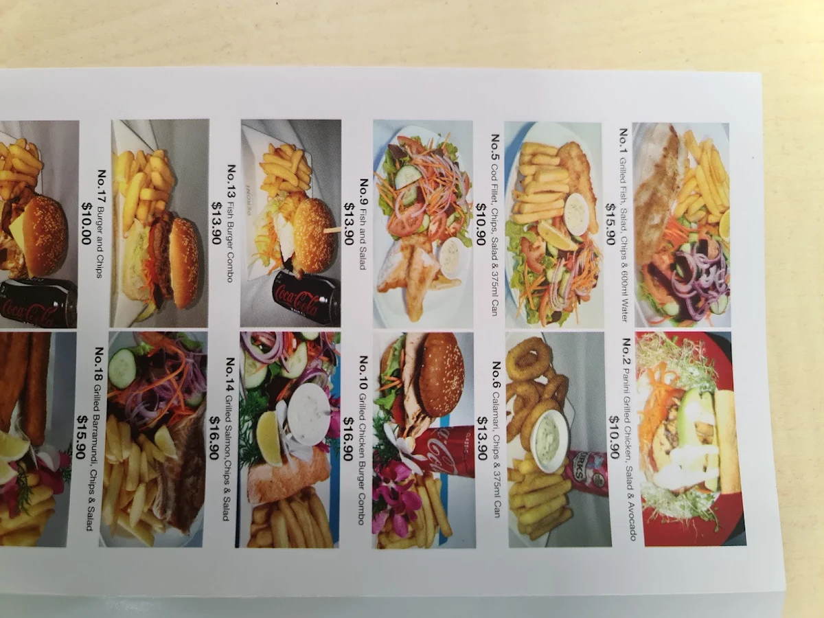 Menu, Redcliffe Seafood Takeaway