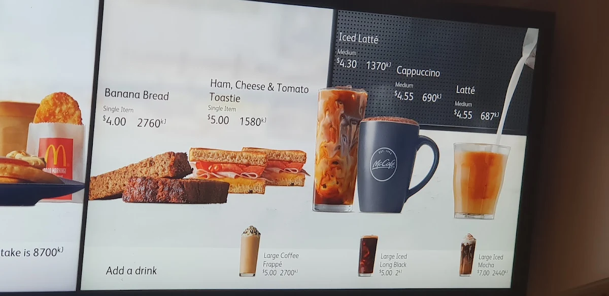 Menu, McDonald's Menai