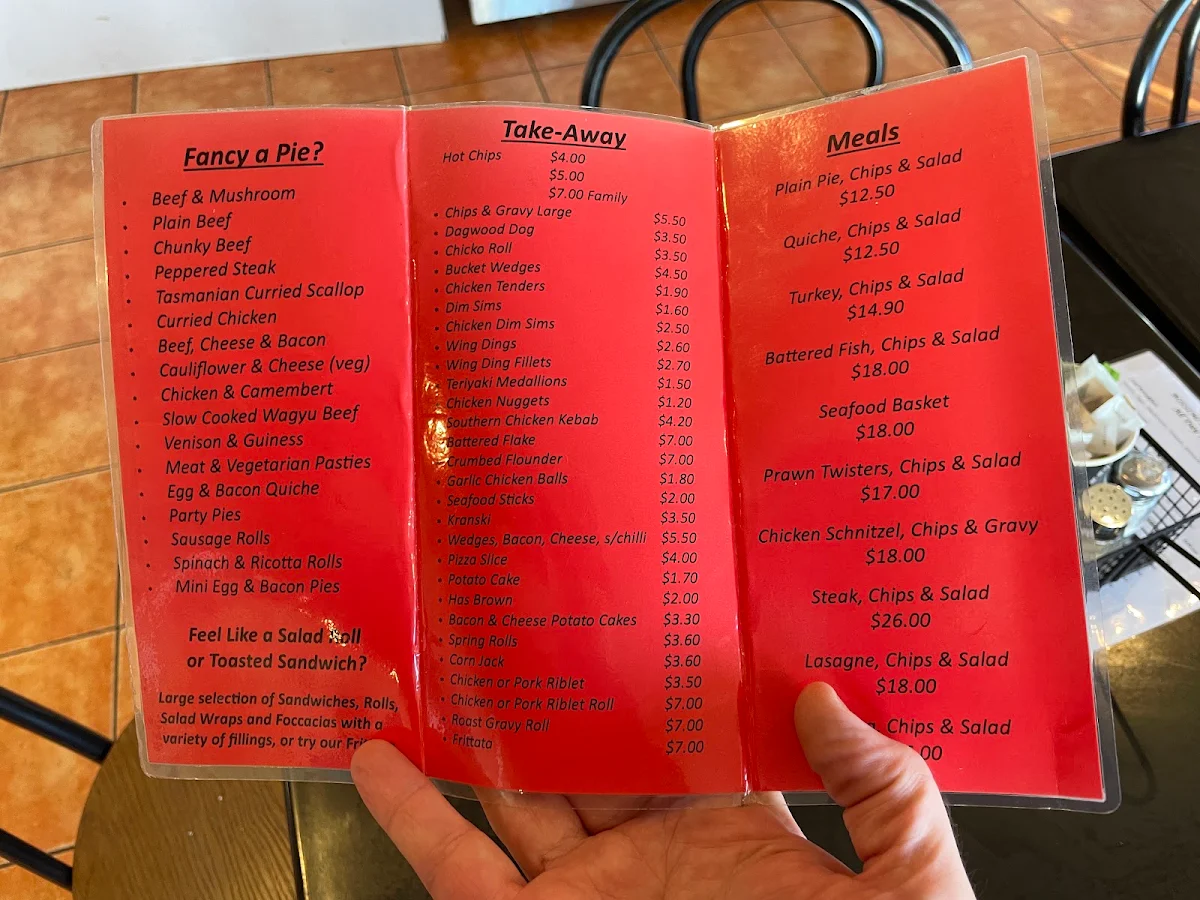 Menu, Bossimis Bakehouse & Café, Sheffield