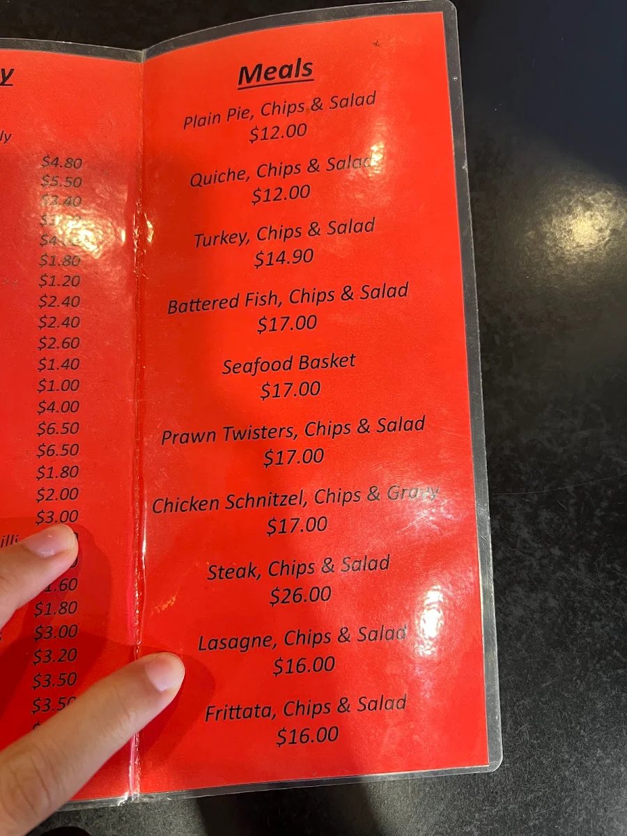 Menu, Bossimis Bakehouse & Café, Sheffield