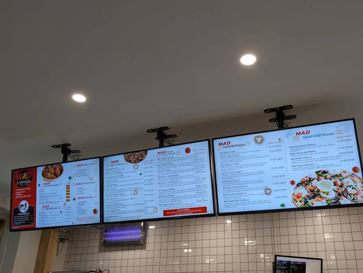 Menu, Mad Toppings Liverpool