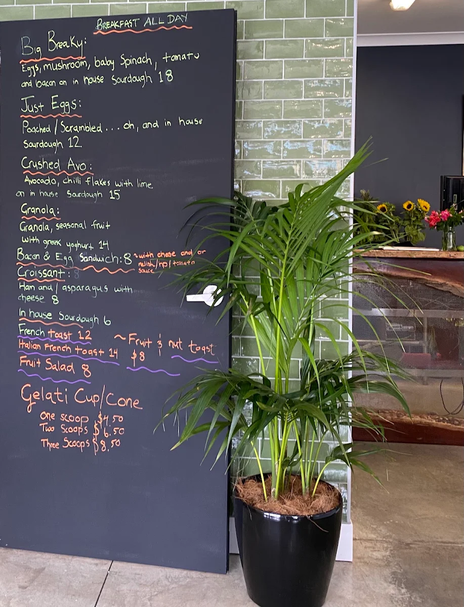Menu, Yankalilla Bakery