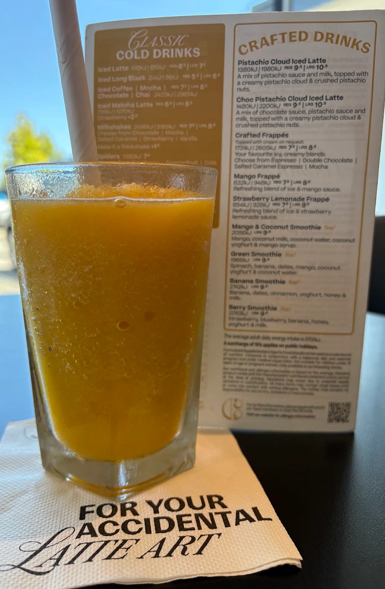 Menu, The Coffee Club
