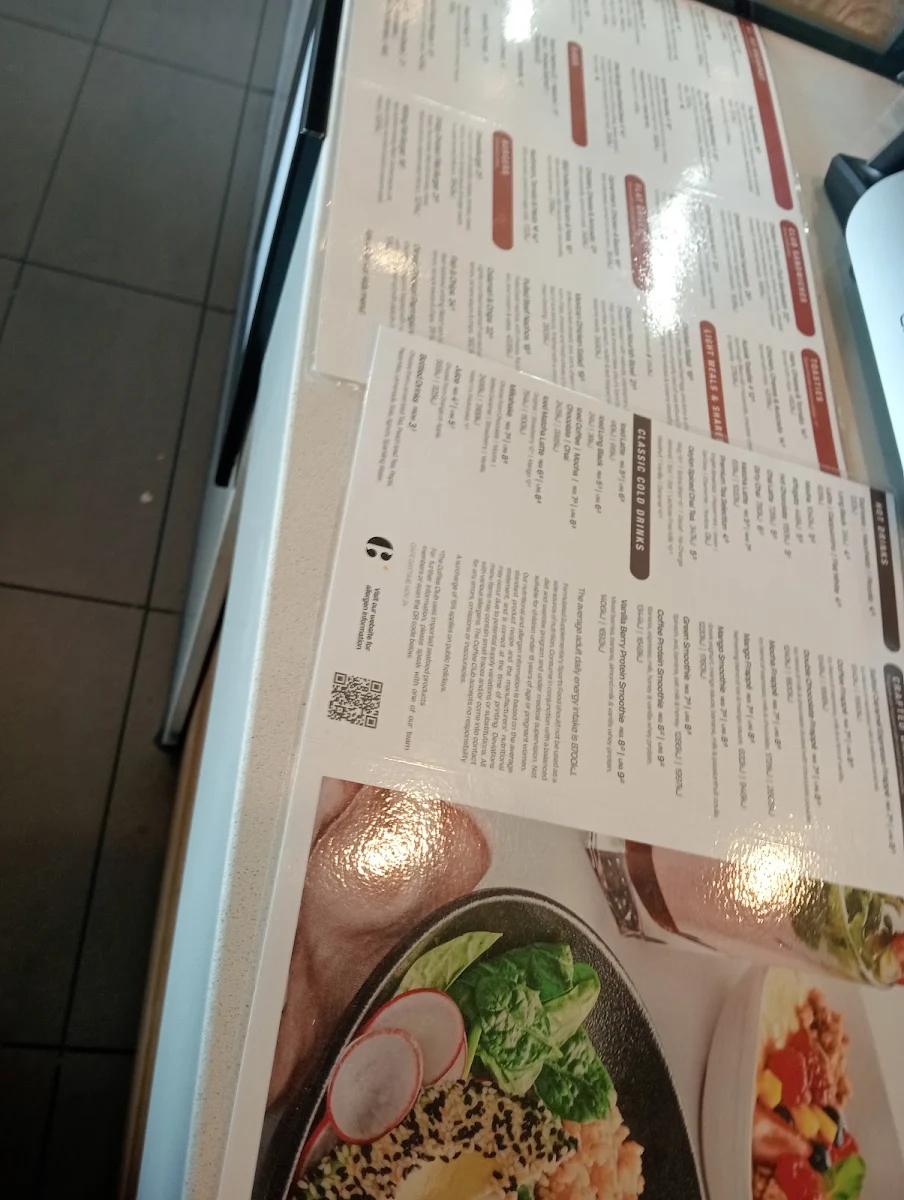 Menu, The Coffee Club