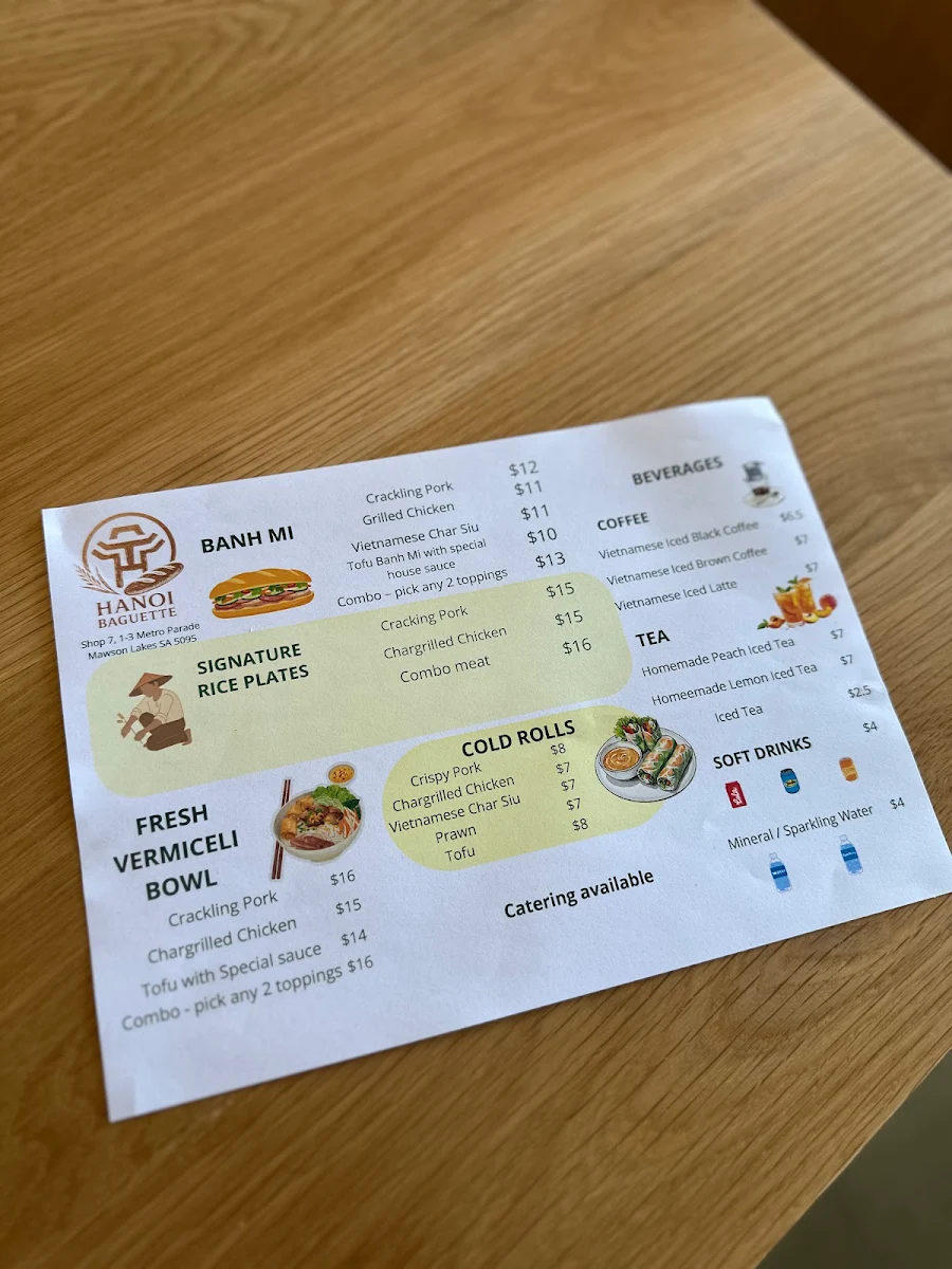 Menu, Hanoi Baguette