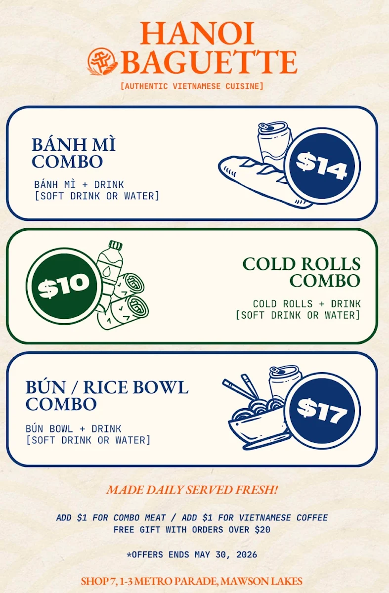 Menu, Hanoi Baguette