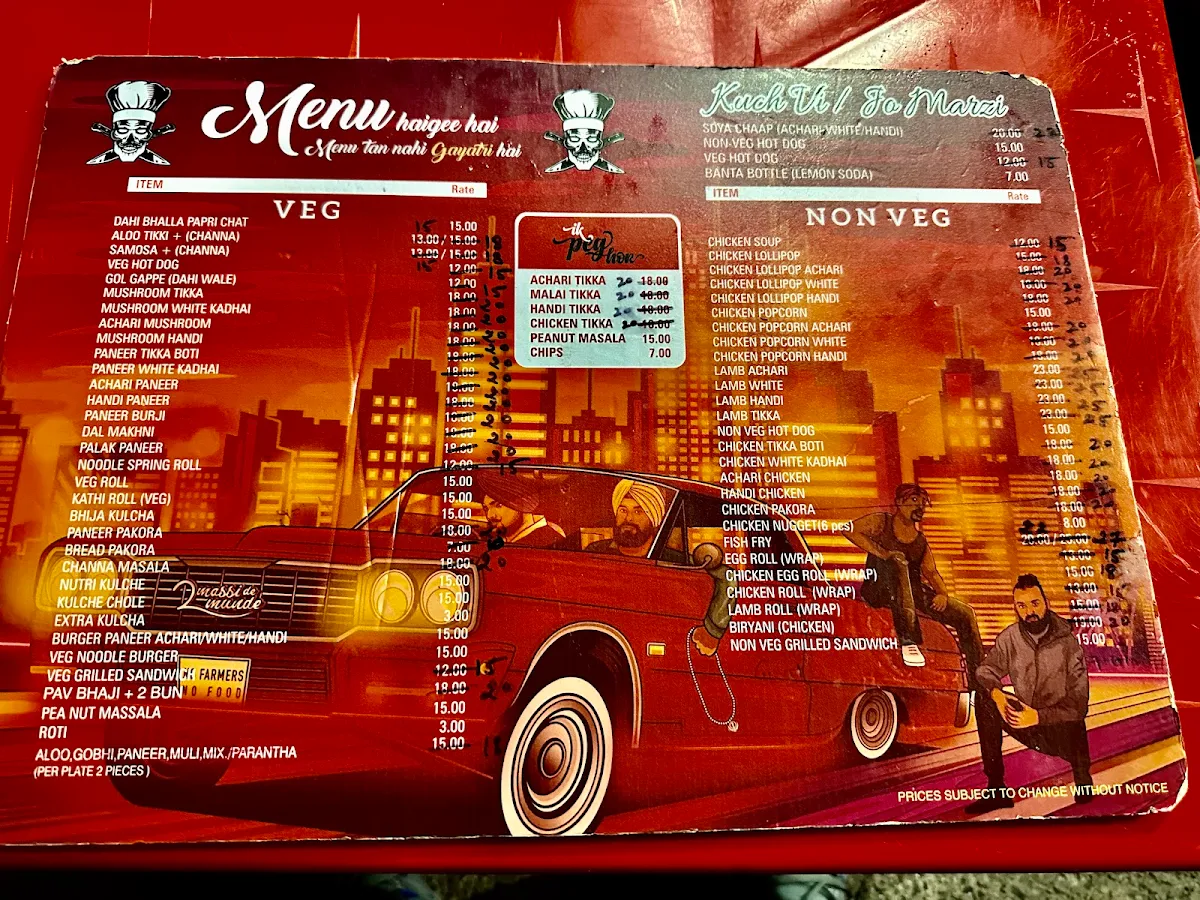 Menu, 2 Massi de Munde springvale