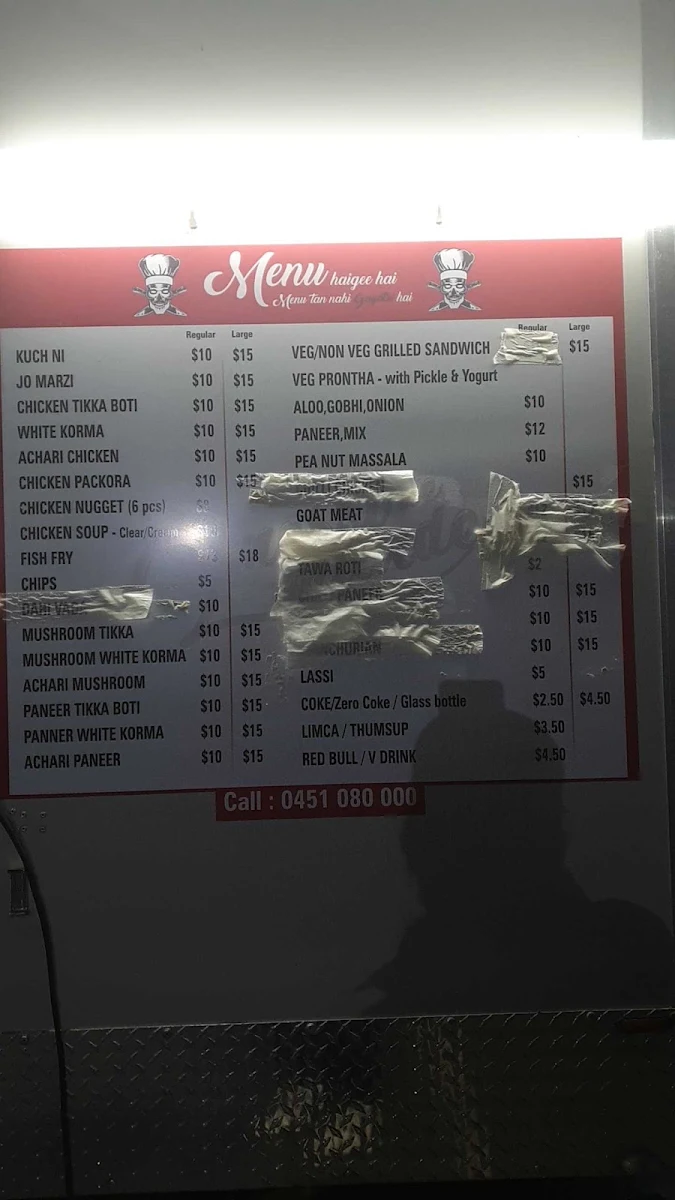 Menu, 2 Massi de Munde springvale