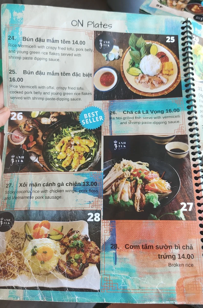 Menu, Anh Tuk