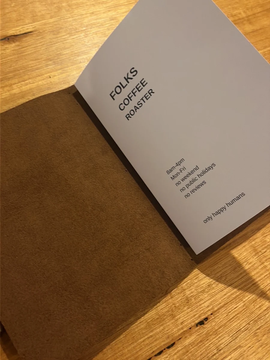 Menu, Folks coffee