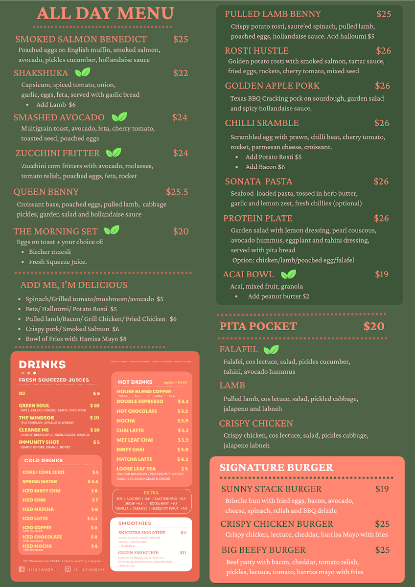 Menu, Full Steam