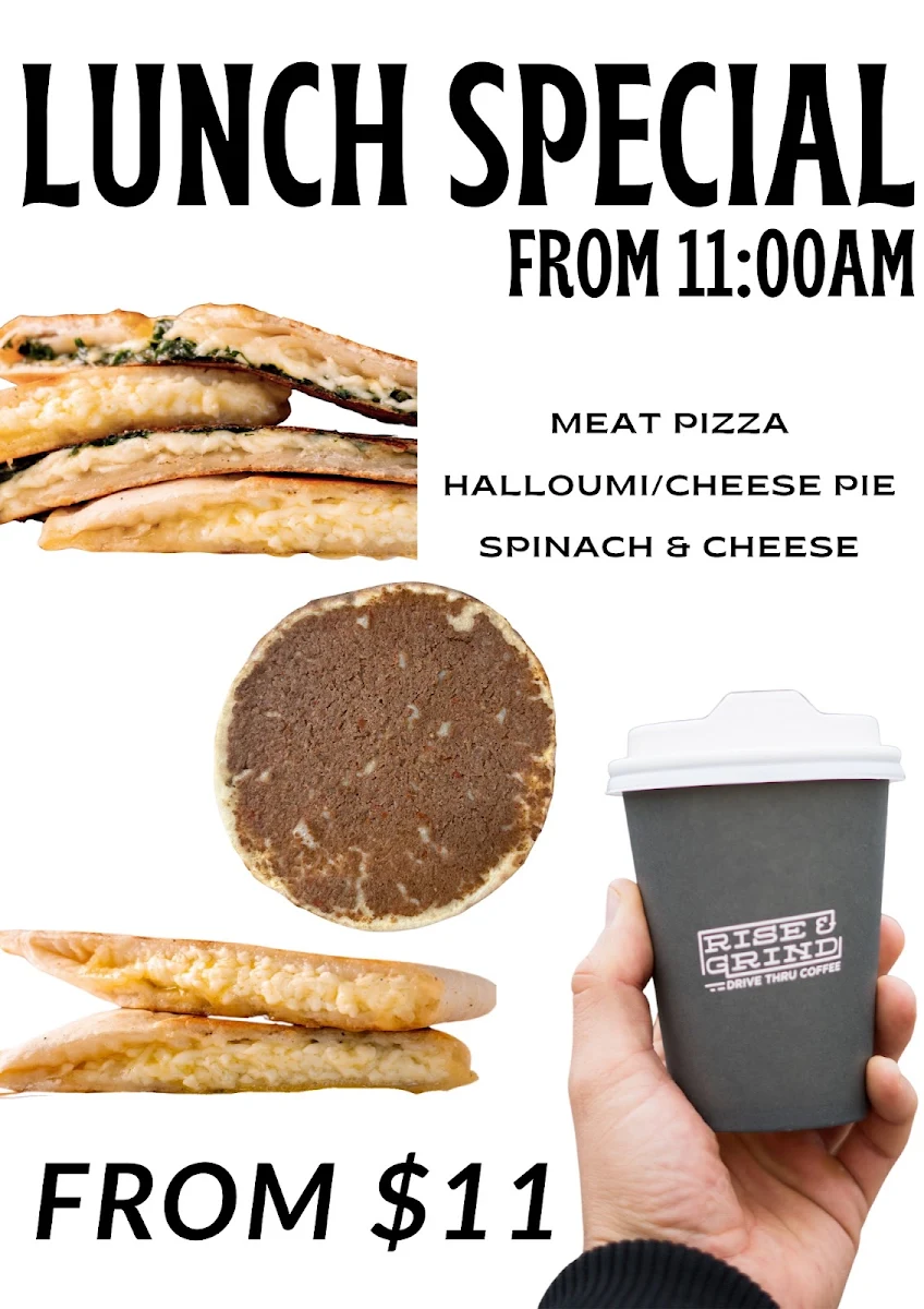 Menu, Rise & Grind Drive Thru Coffee Preston