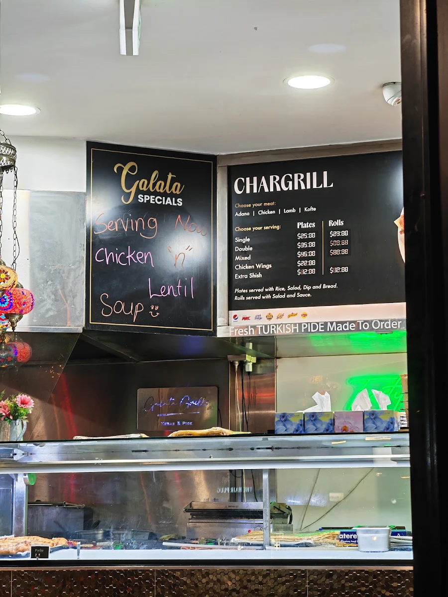 Menu, Galata Grills Kebab & Pide
