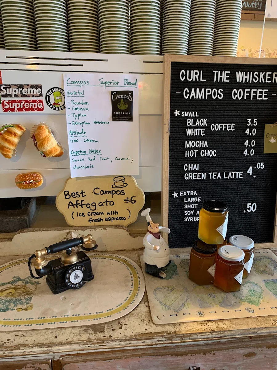 Menu, Curl the Whisker Cafe