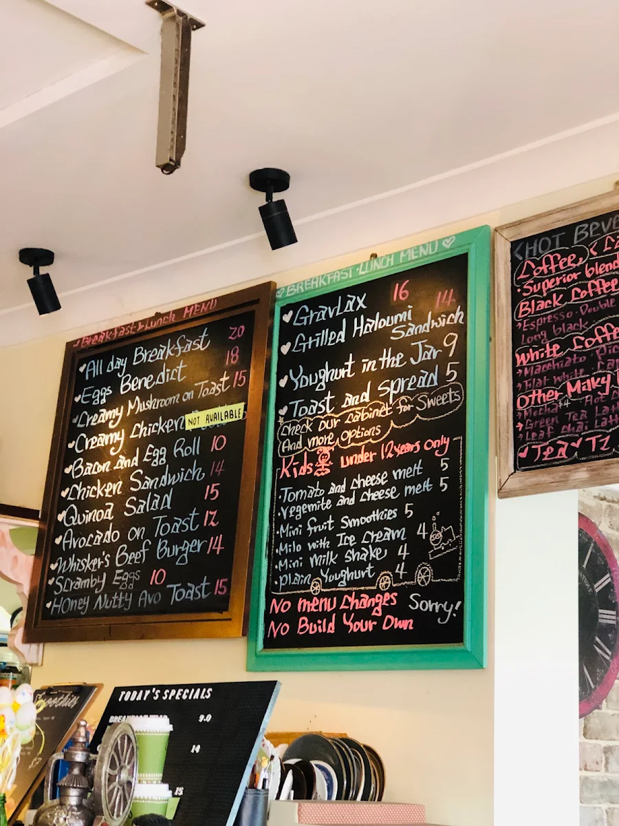 Menu, Curl the Whisker Cafe
