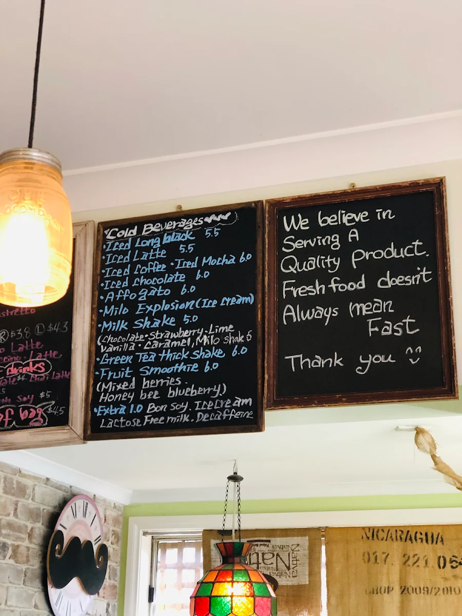 Menu, Curl the Whisker Cafe