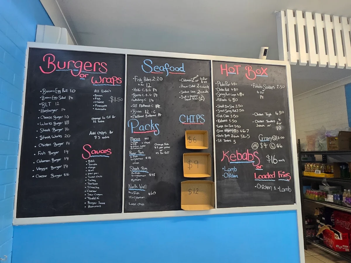 Menu, The Fish Centre