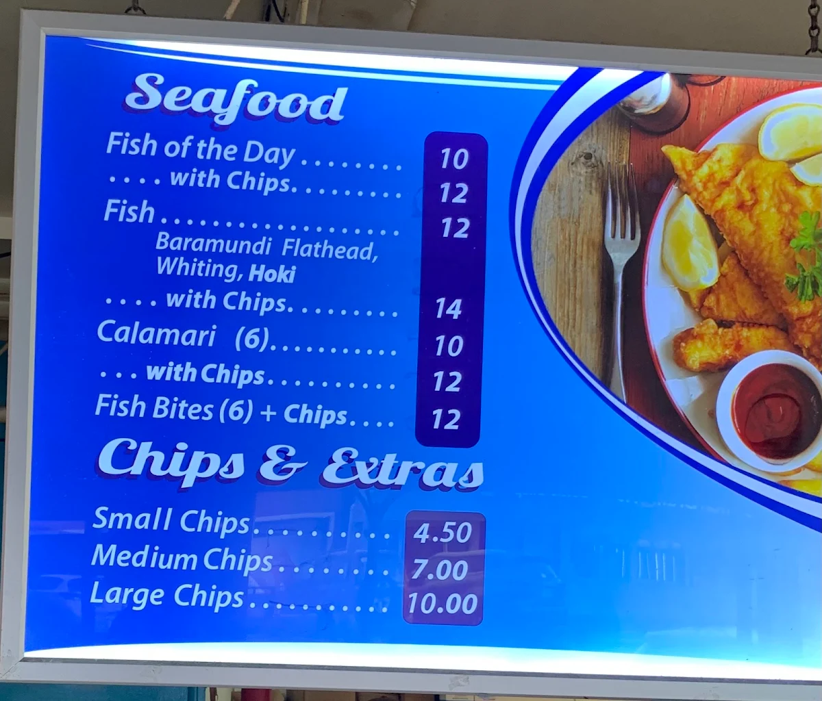 Menu, The Fish Centre
