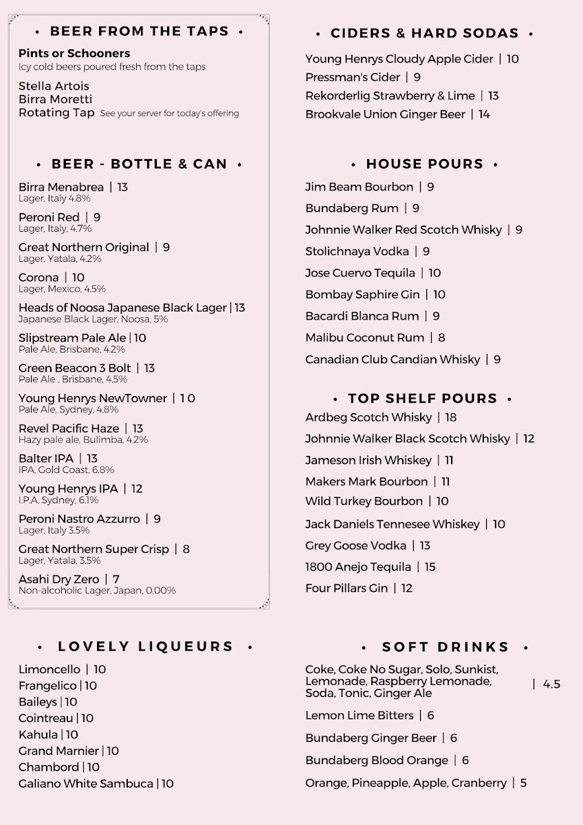 Menu, Proper Pizza Cafe and Bar Victoria Point