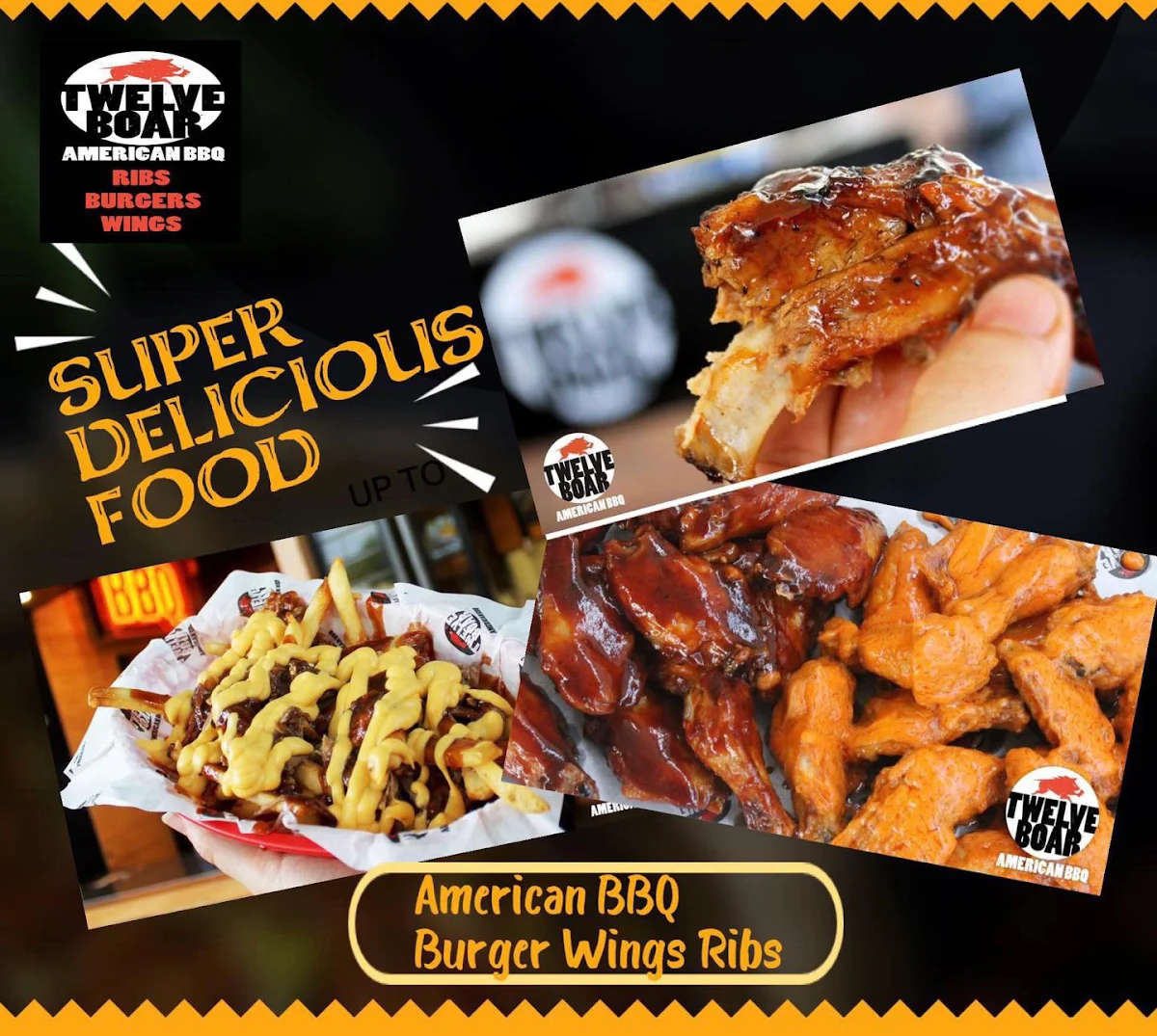 Menu, Twelve Boar American BBQ - Chermside west