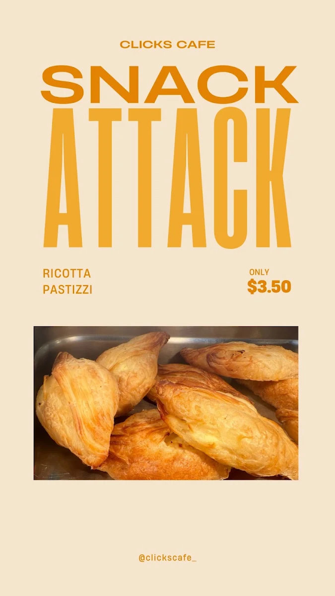 Menu, Click's Cafe