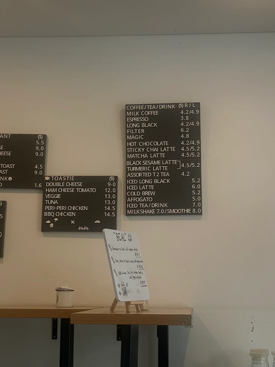 Menu, Bunny Slope Cafe
