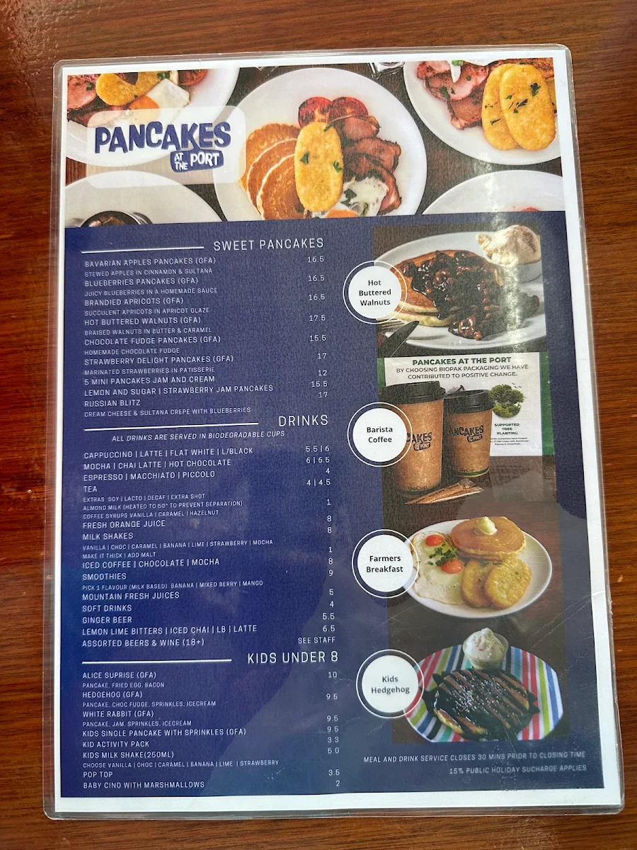 Menu, Pancakes At The Port