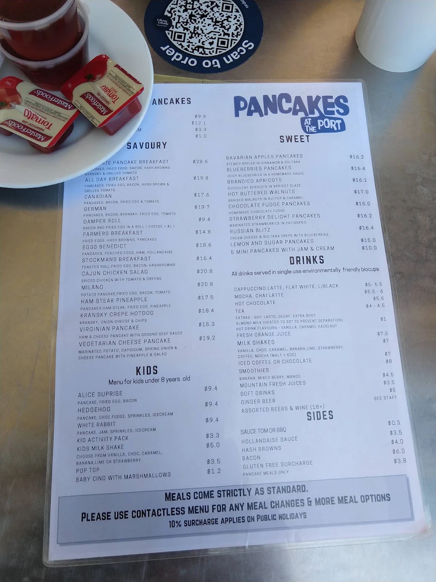 Menu, Pancakes At The Port