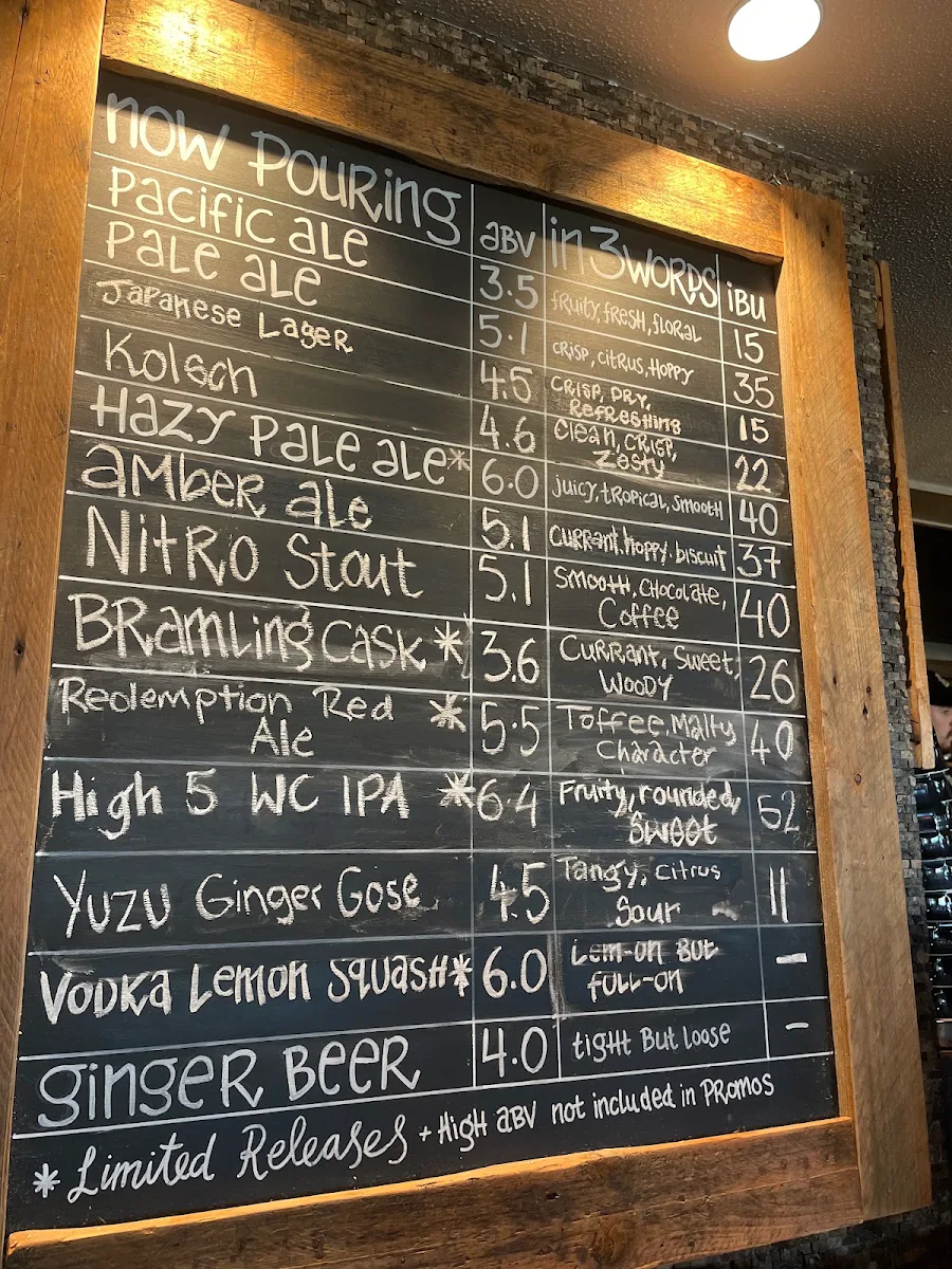 Menu, 4 Pines Brew Pub Manly