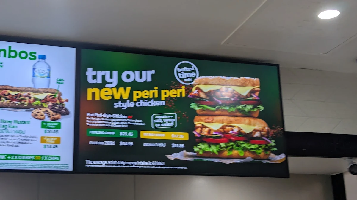 Menu, Subway