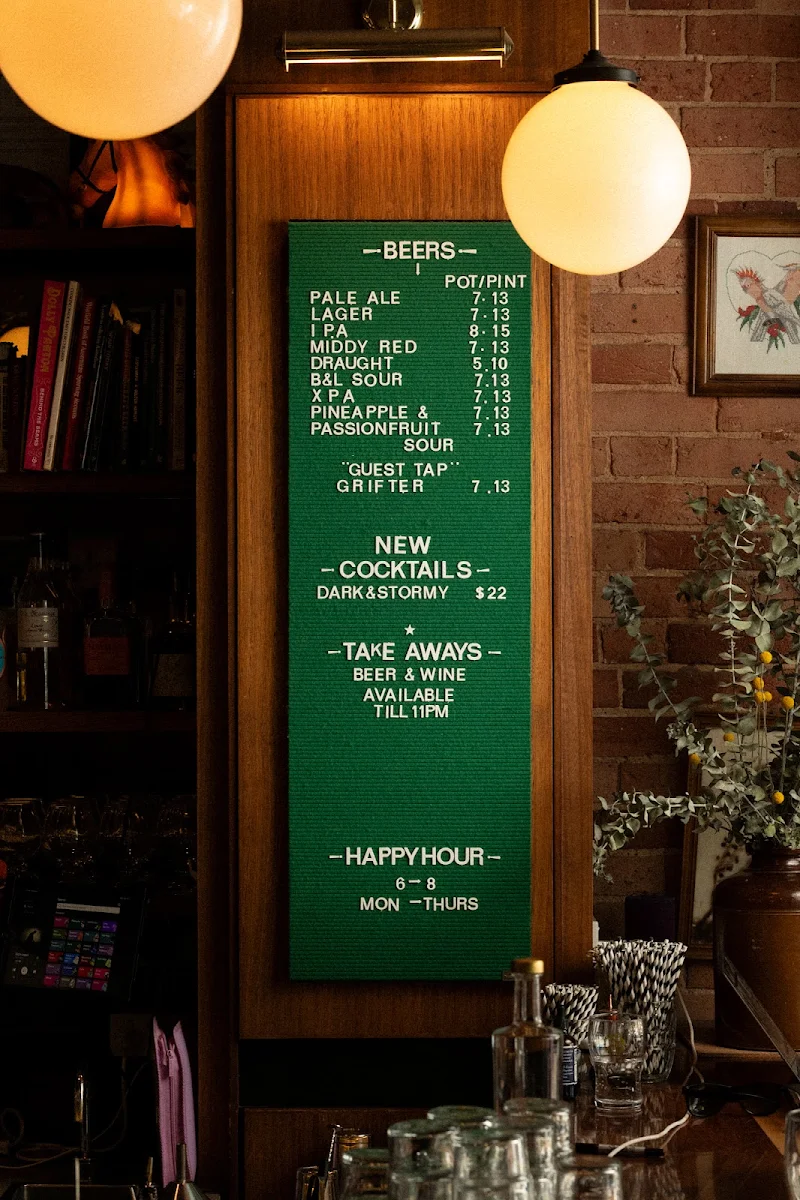 Menu, Love Shack Brewing Co