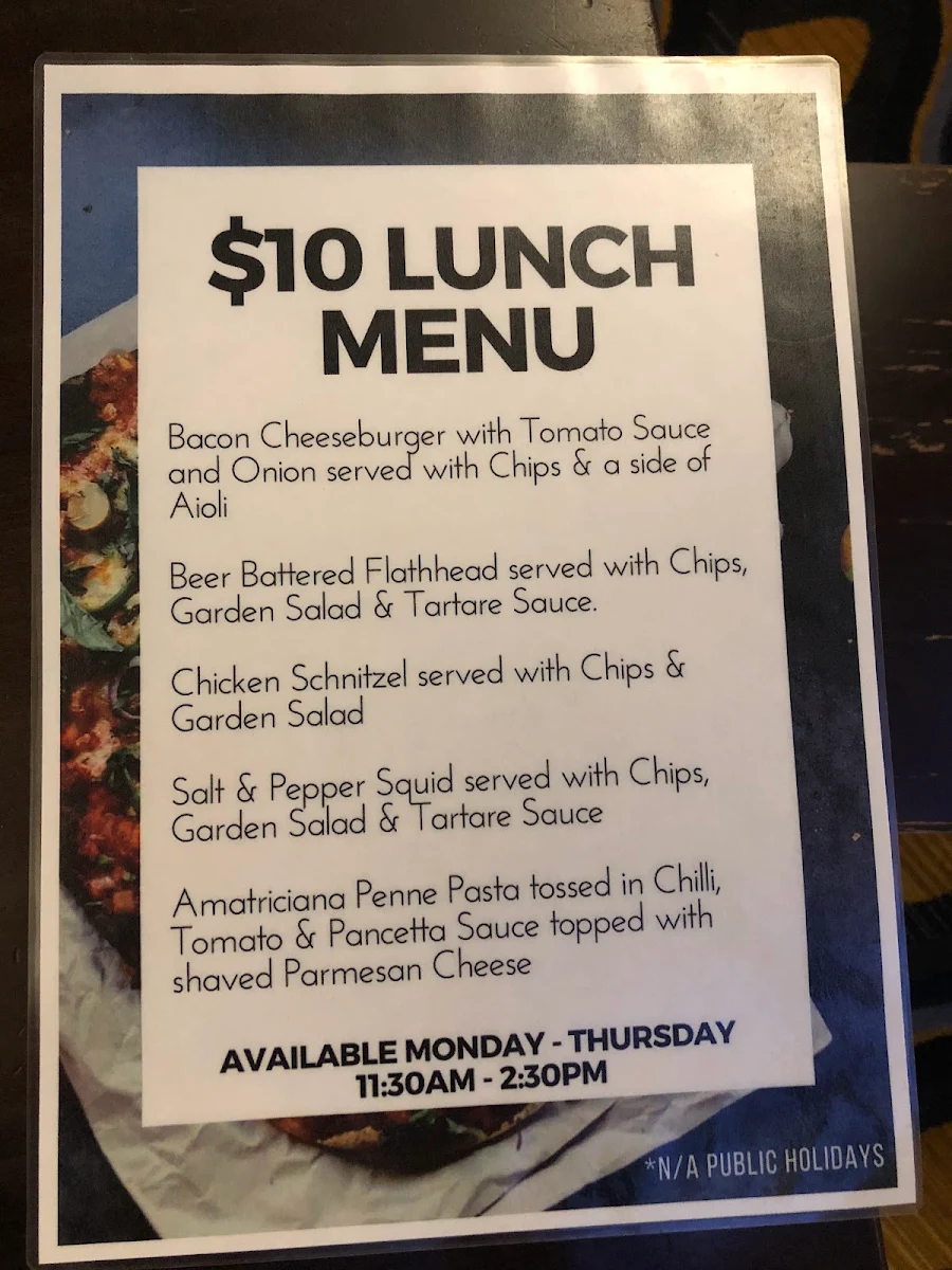 Menu, Mermaid Waters Hotel