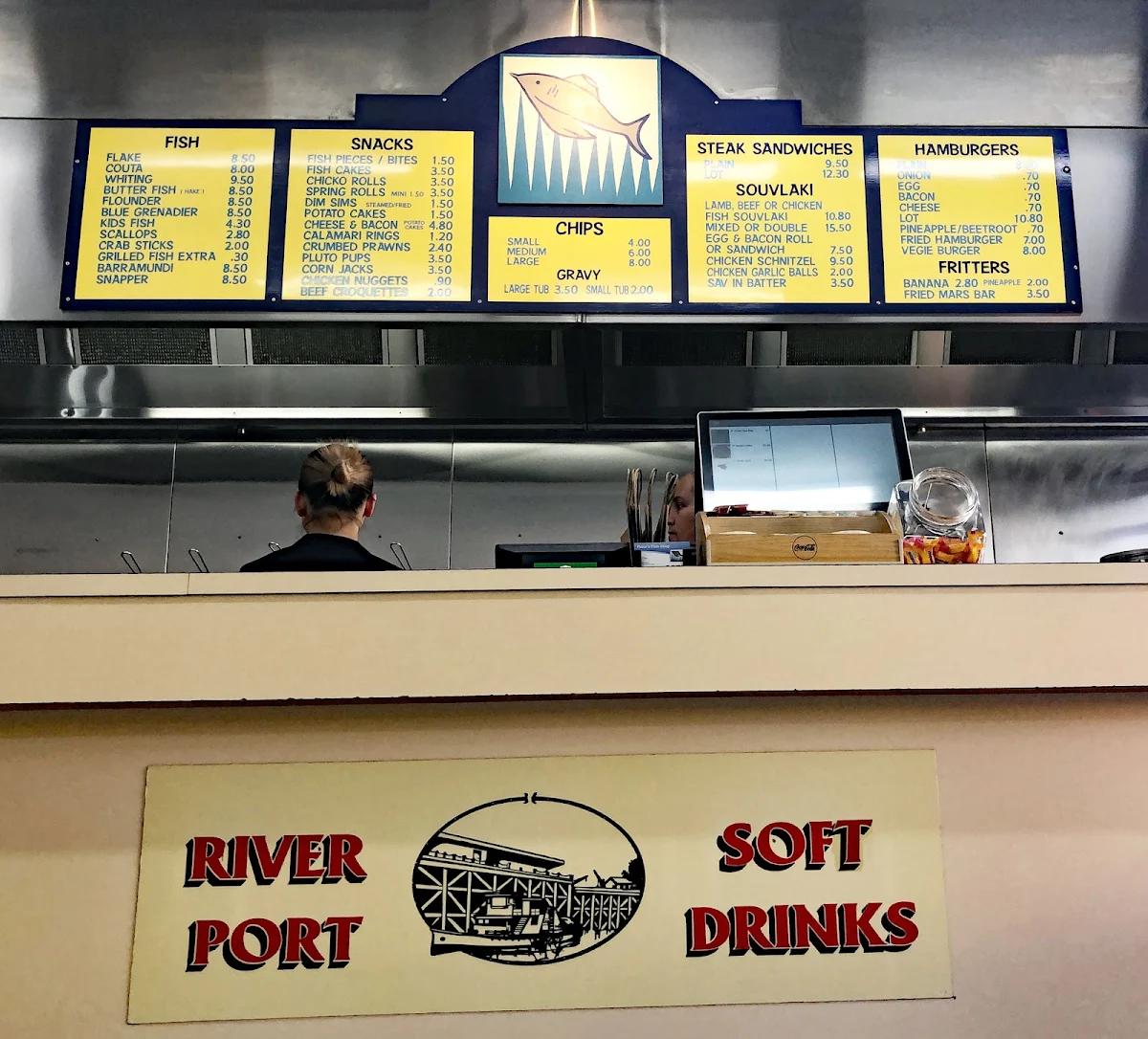Menu, Peter's Fish Shop Kangaroo Flat