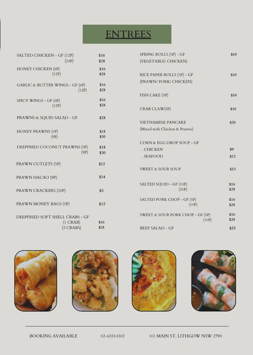 Menu, PHO 68 QUAN