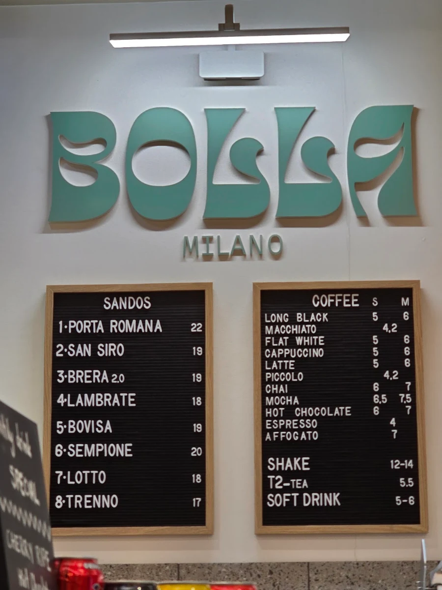 Menu, Bolla Milano