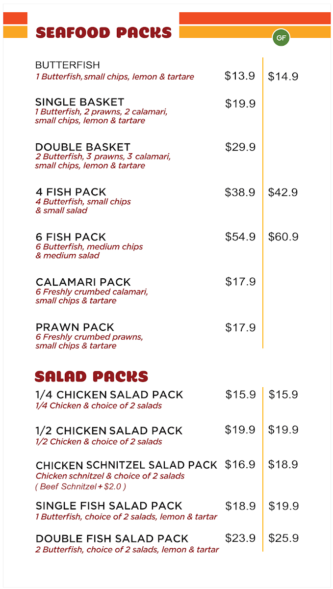 Menu, The Stuffed Chook - Chicken Shop