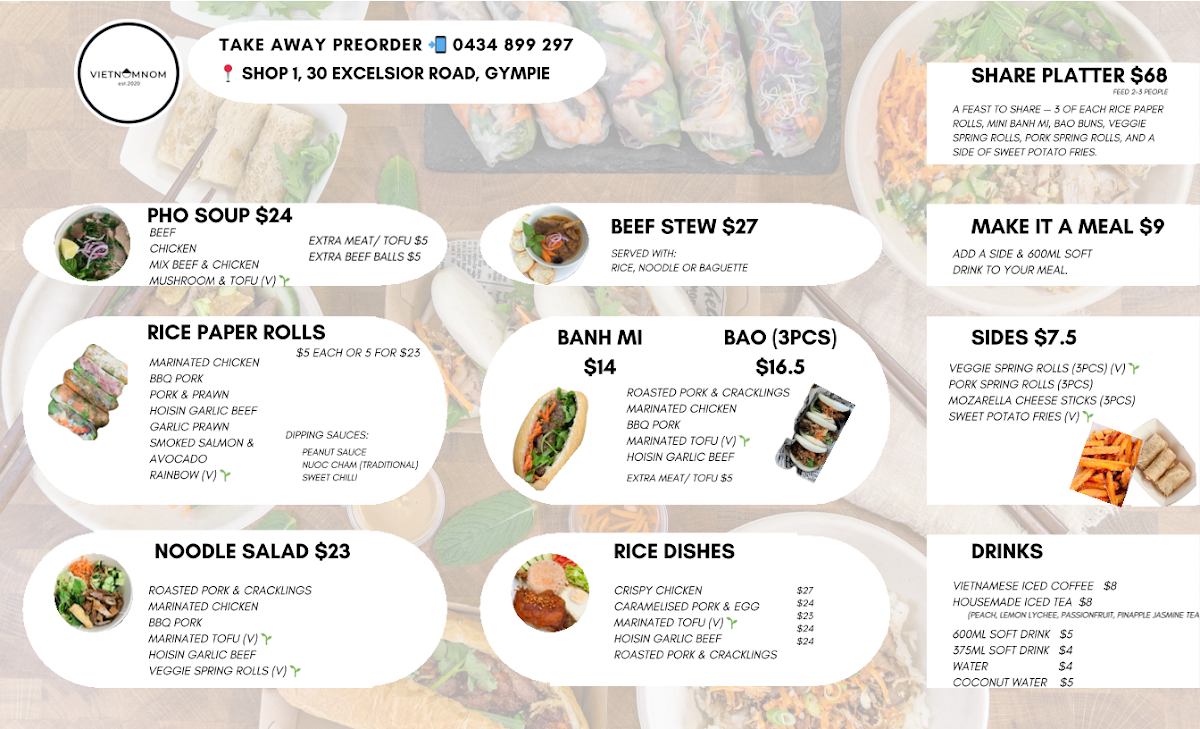 Menu, Vietnomnom