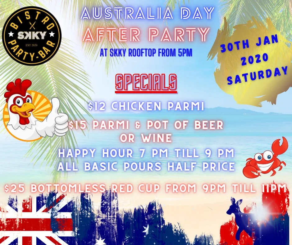 Menu, SKKY Bistro & Party Bar