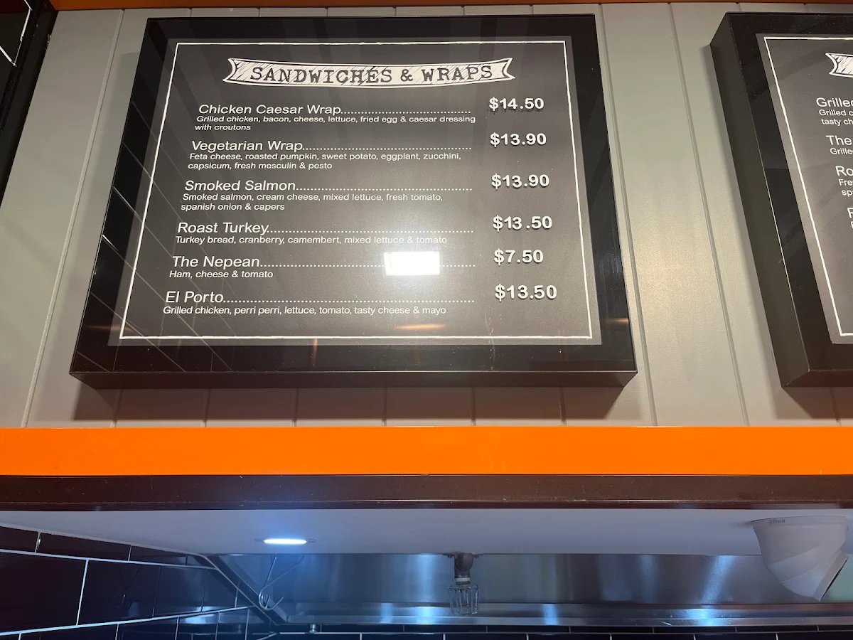 Menu, Cobb & Co Carvery