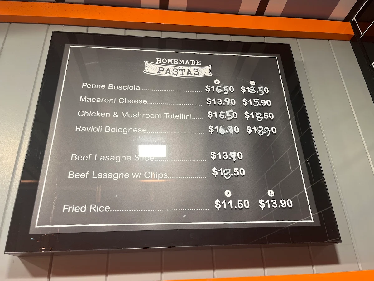 Menu, Cobb & Co Carvery
