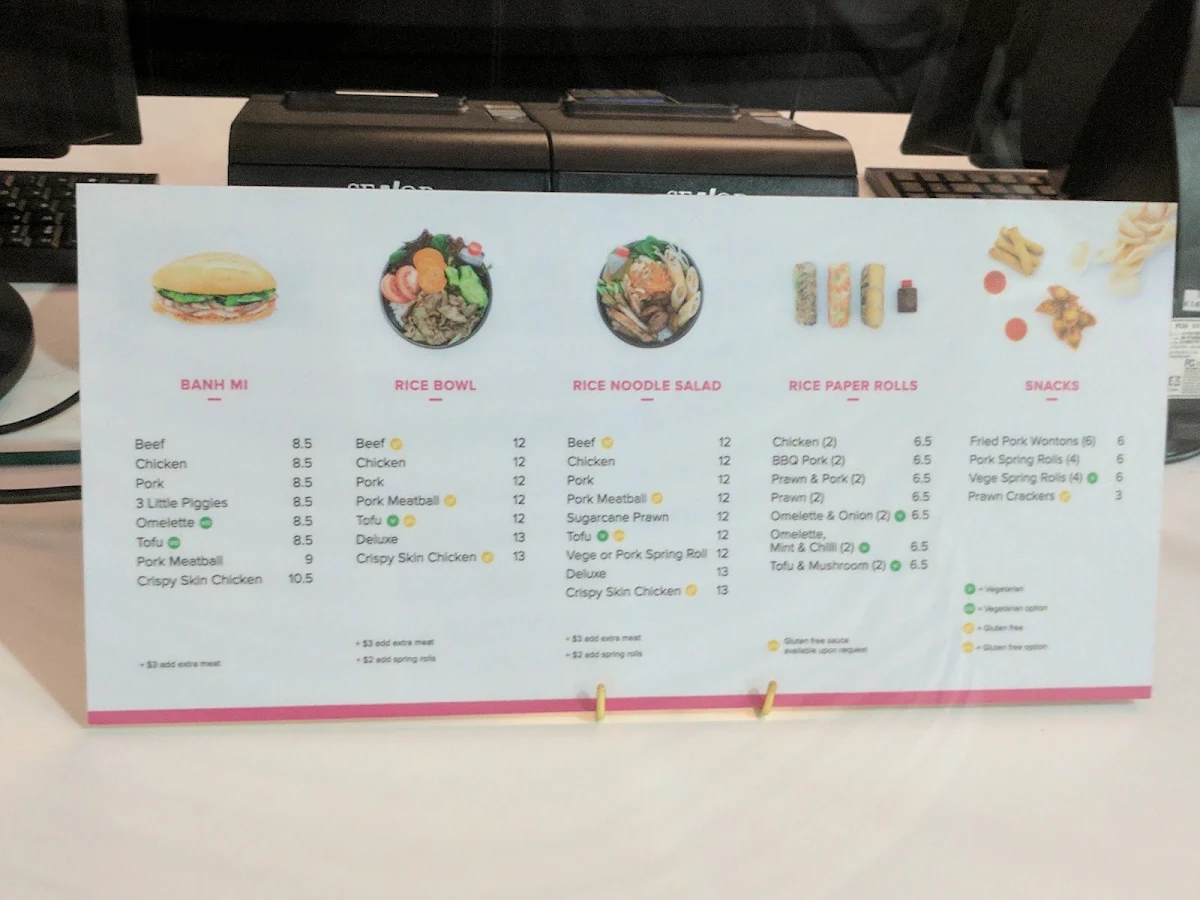 Menu, Mrs Luu's Southpoint