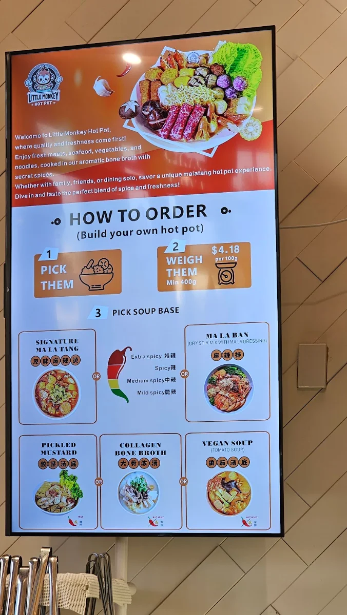 Menu, Little Monkey Hot Pot - Malatang Hot Pot