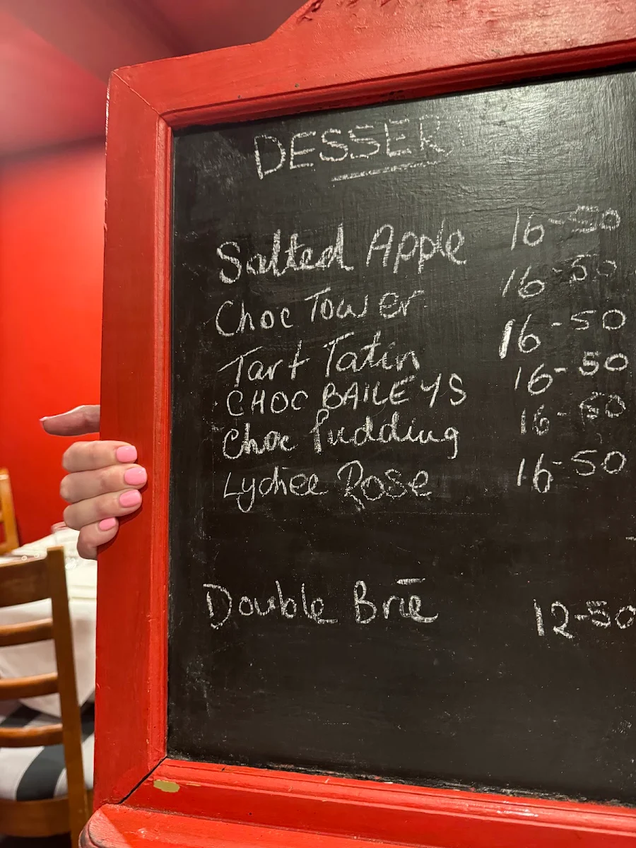 Menu, Chez Pascal French Restaurant