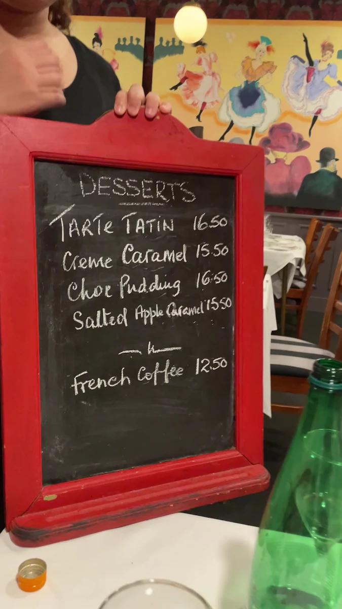 Menu, Chez Pascal French Restaurant