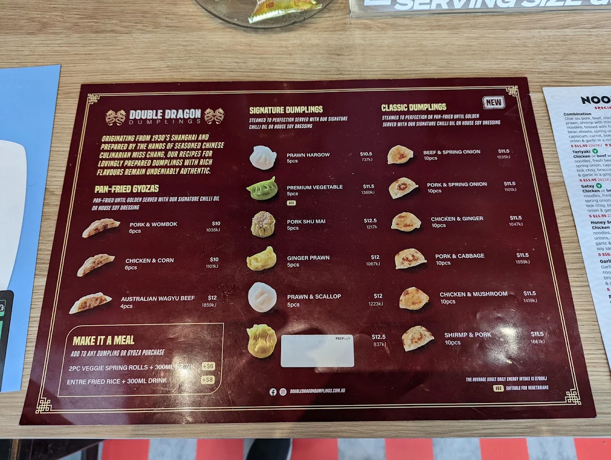 Menu, Noodle Box™ Everton Park