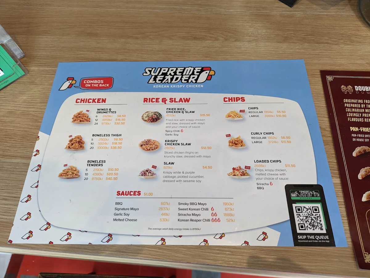 Menu, Noodle Box™ Everton Park