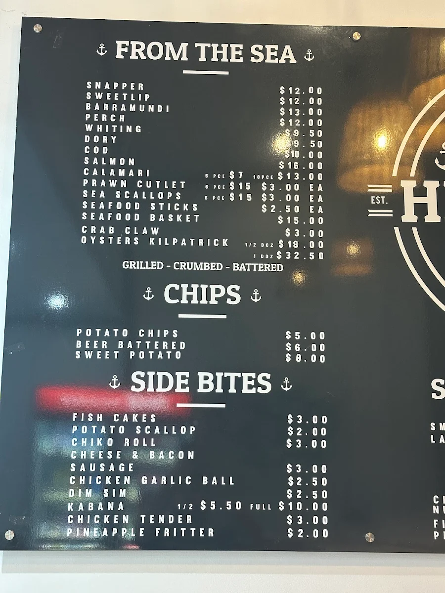 Menu, Hightide Northpoint